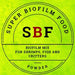 SBF Biofilm Mix powder label for shrimp, fish, and critters with nutrient-rich ingredients for aquatic health.