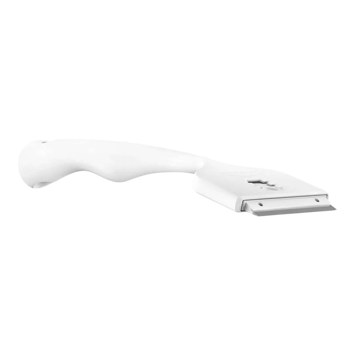 Seachem Algae Scraper 3 in 1 with ergonomic white handle and metal blade for glass and acrylic aquariums.