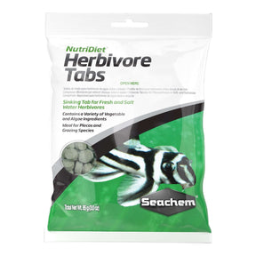 Seachem Herbivore Tabs 85g sinking tab for fresh and saltwater herbivores with vegetable and algae ingredients.