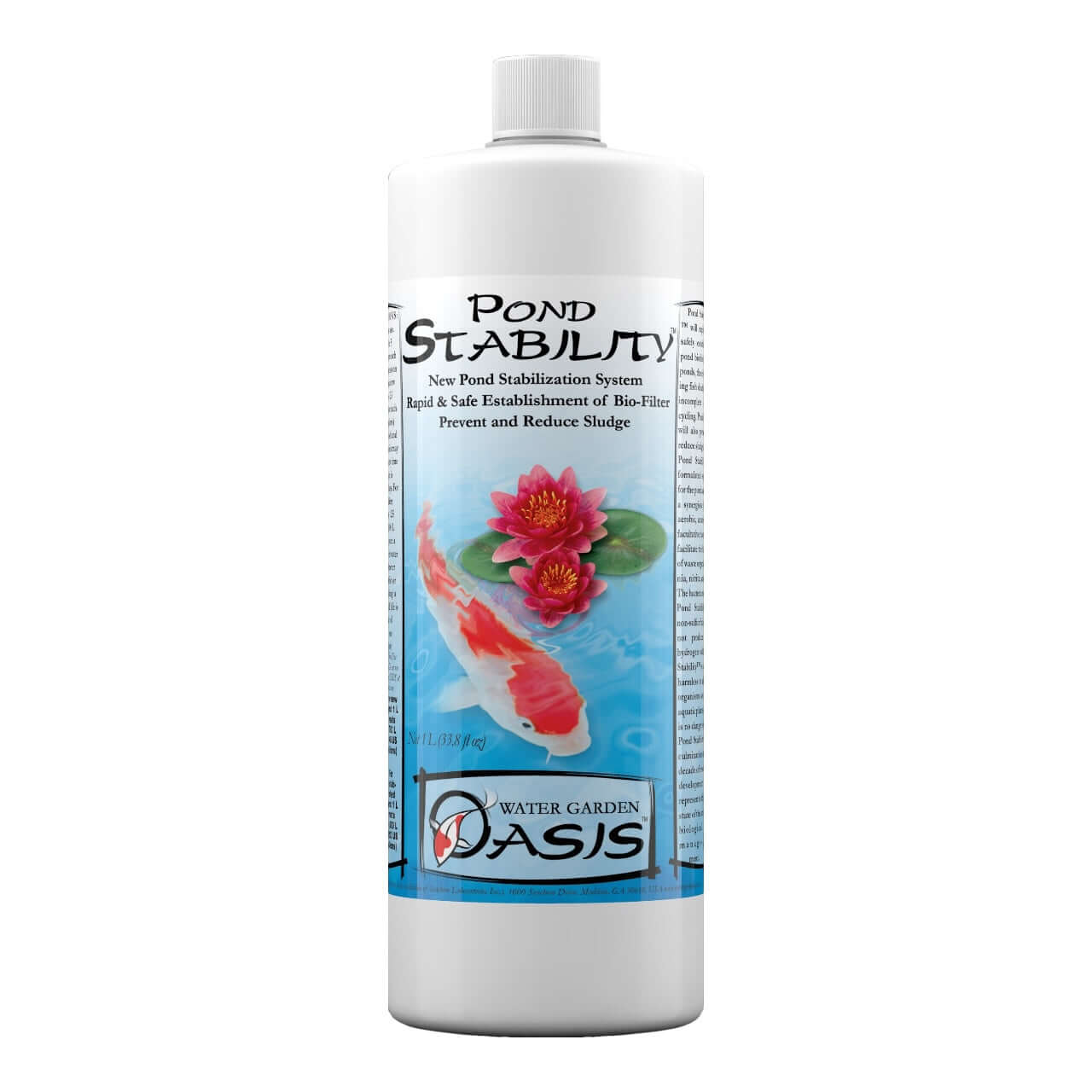 Seachem Pond Stability water stabilization system for ponds, promoting biofilter establishment and reducing sludge.