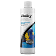Seachem Vitality Vitamin and Amino Acid Supplement for marine fish, enhanced with Vitamin C to prevent deficiencies.