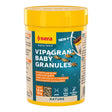 Sera Vipagran Baby Granules for juvenile fish, nutrient-rich fry food in a yellow container.