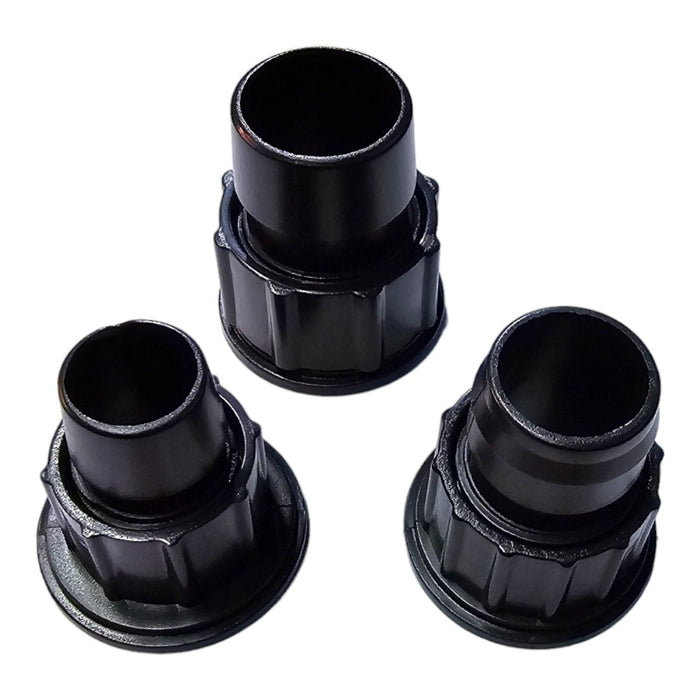 SOBO DC water pump connectors, durable black fittings for efficient aquarium and pond installations.