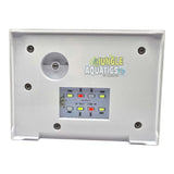 Back view of SOBO Mini Pet Box Betta Tank with LED showcasing touch control panel and three-color LED light.