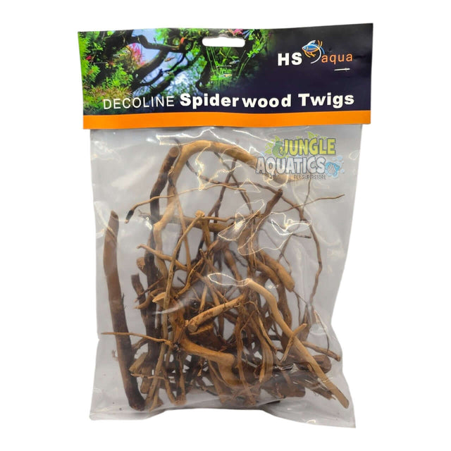 Bag of Spider Wood Twigs for aquarium aquascaping and creating natural underwater landscapes.