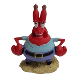 SpongeBob Ornament Mr Krabs - Colorful resin figure for aquarium decoration, safe for children and pets.