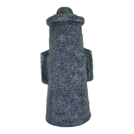 Squidward Mask House Aquarium Ornament, dark gray textured figurine for aquarium decor.