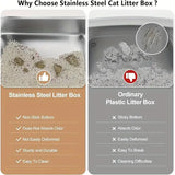 Comparison of Stainless Steel Cat Litter Box and Ordinary Plastic Litter Box features.