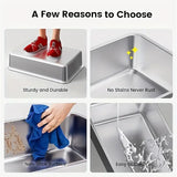 Stainless Steel Cat Litter Box showing durability, easy cleaning, and non-stick surface benefits.