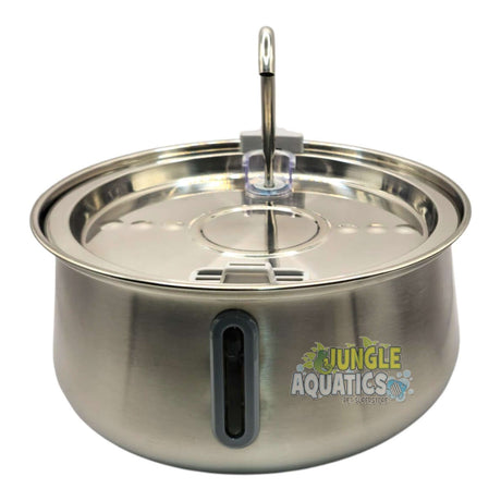 Stainless Steel Pet Water Fountain, durable and hygienic design for pet hydration and easy cleaning.