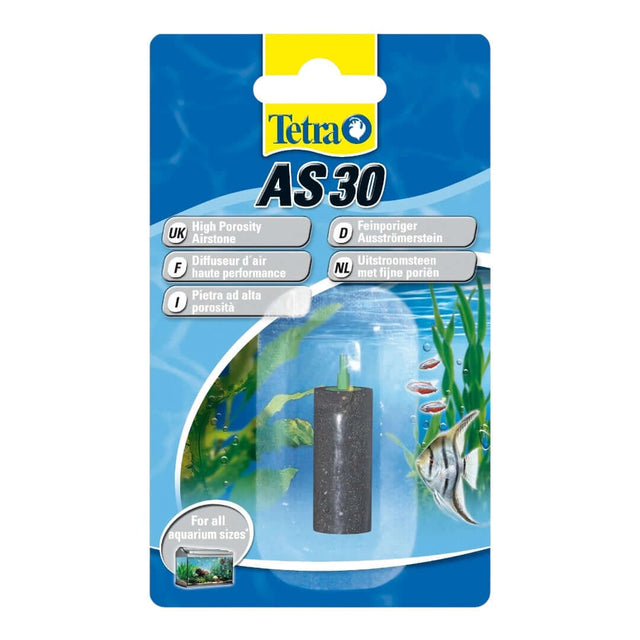 Tetra Air Stones AS30 package, high porosity for optimal oxygen supply in aquariums, compatible with Tetra APS Air Pumps.