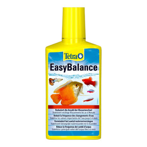 Tetra EasyBalance water conditioner stabilizes key water values for healthy fish, reducing water changes for up to six months.