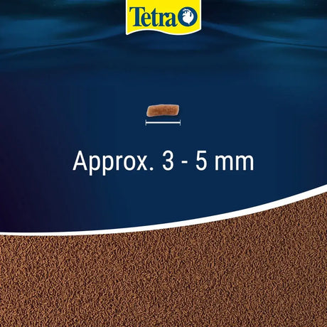 Tetra Goldfish Gold Japan granules size 3-5 mm, ideal for Japanese goldfish feeding habits.