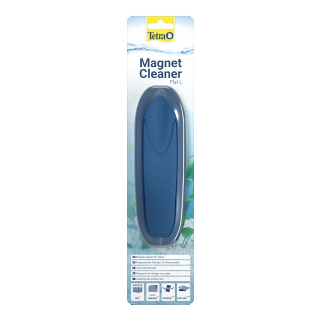 Tetra Magnet Cleaner Flat for cleaning aquarium glass up to 6mm thick with ergonomic design and secure grip.