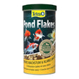 Tetra Pond Flakes 1L container for healthy pond fish diet with natural ingredients and vibrant color enhancement.