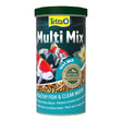 Tetra Pond Multi Mix 1L container showcasing healthy fish food mix for clear water and optimal pond fish nutrition.