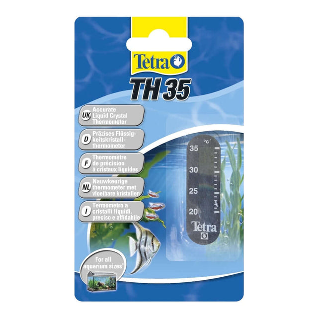 Tetra Thermometer TH 35 packaging, precise liquid thermometer for accurate aquarium temperature readings.