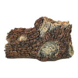 Realistic tree bark aquarium ornament with textured surface and hollow cave for fish or reptiles.