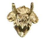 Triceratops Skull Aquarium Ornament in beige with textured surface, ideal for adding prehistoric charm to fish tanks.
