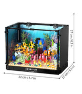 TUOMU Clownfish Coral Tank T4001 vibrant aquarium model with colorful coral and clownfish design.