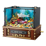 TUOMU Deep Sea Shark Tank T4002 showcasing a vibrant underwater scene with a shark and colorful marine life.