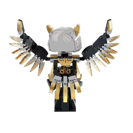 TUOMU Steam Davinci Owl T7003 detailed view showcasing intricate mechanical wings and design.