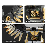 Detailed view of TUOMU Steam Davinci Owl T7003 showcasing intricate gears and mechanical components.