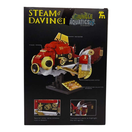 TUOMU Steam Davinci Red Ryukin Goldfish T7004 mechanical display model featuring steampunk design.