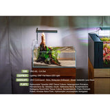 Aquarium setup featuring UNS Controsand Bora substrate with plants and nano LED light for aquascaping.