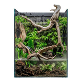 UNS Foresta Paludarium 35E showcasing an integrated filtration system, cascading waterfall, and lush plant growth.