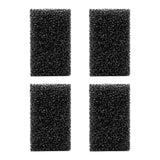 Set of four black filter sponges for aquarium and paludarium filtration systems.