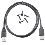 USB cable with screws for installation, ideal for connecting devices and ensuring secure attachments.