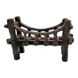 Wooden Bridge Aquarium Ornament: intricately designed curved wooden bridge for aquarium decor and fish hideaway.