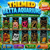 Themed WWW Betta Aqua Aquariums showcasing unique designs and vibrant 3D backgrounds for an enhanced aquatic experience.