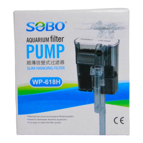 SOBO Slim Hang On Back Filter WP-618H for efficient aquarium cleaning and clarity.