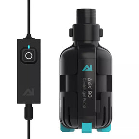 AI Axis 90 Centrifugal Pump with control switch for aquariums, featuring sleek design and quiet operation.