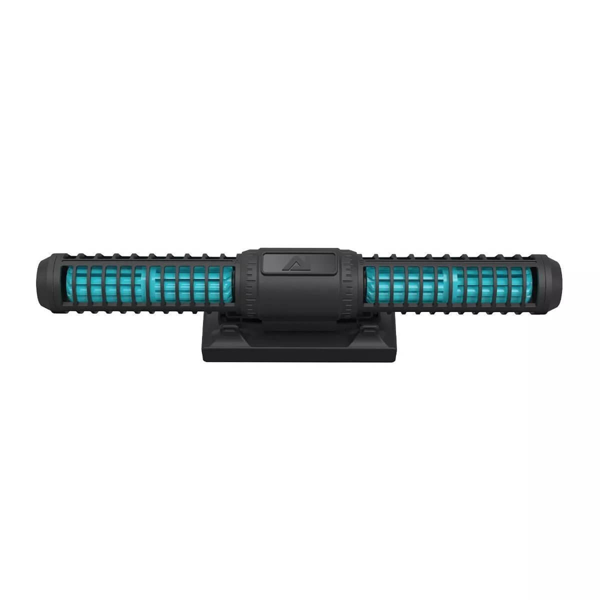 AI Orbit Cross-Flow Pump with a sleek design, featuring a black body and blue protective grid for aquarium water circulation.