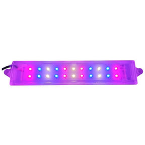 Akwaria 5w LED Aquarium Light in waterproof housing with red, white, and blue LEDs, ideal for freshwater and saltwater setups.