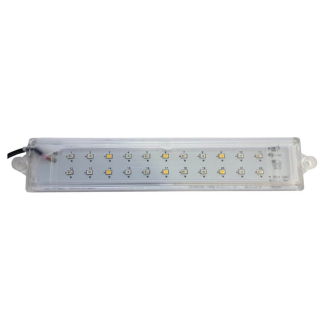 Akwaria 5w LED aquarium light with waterproof plastic housing, showcasing multiple LED bulbs for vibrant aquatic illumination.