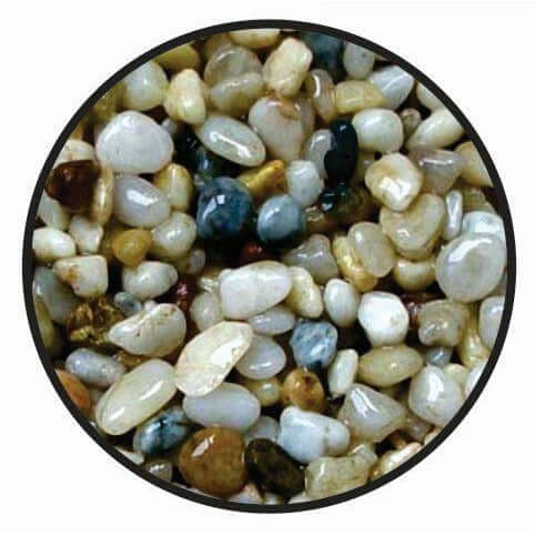 Amazon Mix Pebbles premium aquarium gravel, natural pebbles for aquarium substrate with various colors and sizes.