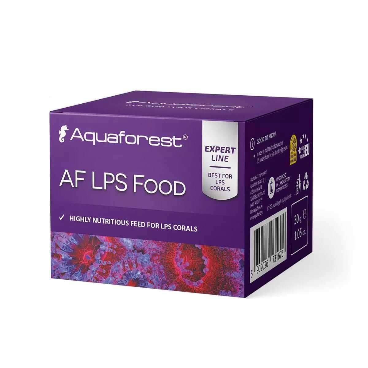 Aquaforest AF LPS Food 30g box, highly nutritious granules for LPS corals, protein-rich formula for marine health.