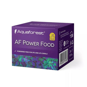 Aquaforest AF Power Food 20g box, powdered feed for SPS and LPS corals with nutrient-rich ingredients.