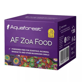 Aquaforest AF Zoa Food 30g box, powdered feed for Zoanthus, Ricordea, Rhodactis, and mushroom corals. Best for coral health.
