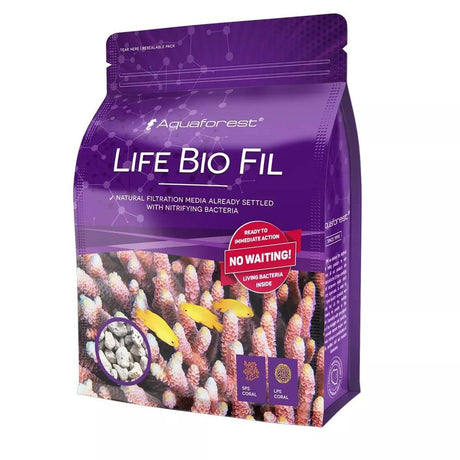 Aquaforest Life Bio Fil 1200ml natural filtration media with nitrifying bacteria for aquariums.