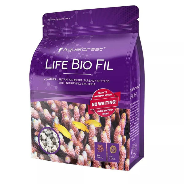 Aquaforest Life Bio Fil 1200ml natural filtration media with nitrifying bacteria for aquariums.