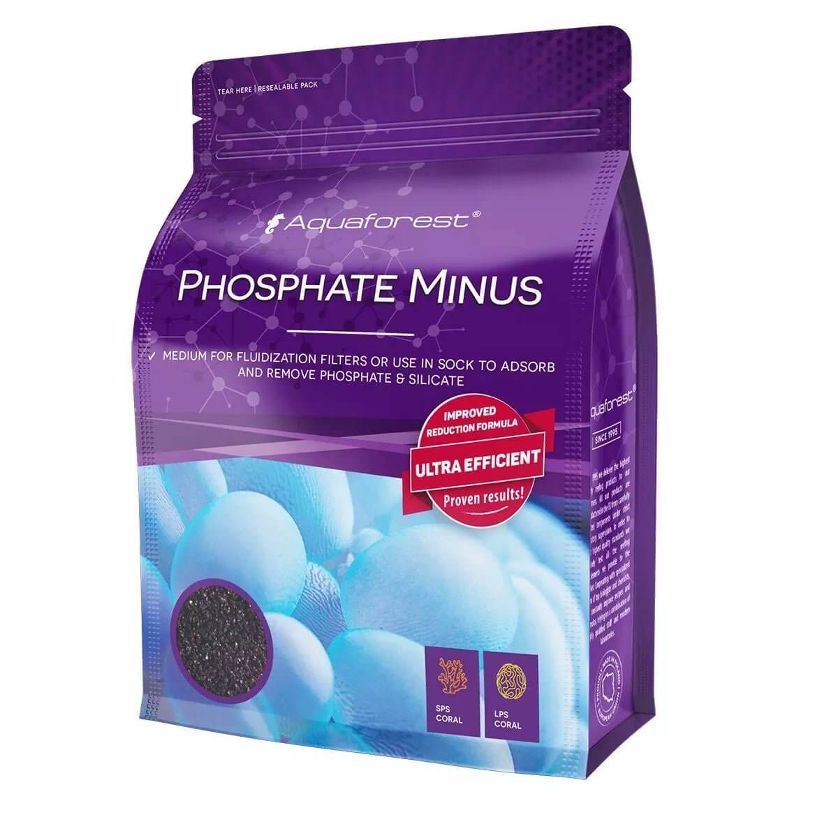 Aquaforest Phosphate Minus 1000ml, an effective solution for reducing phosphate and silicate in marine aquariums.