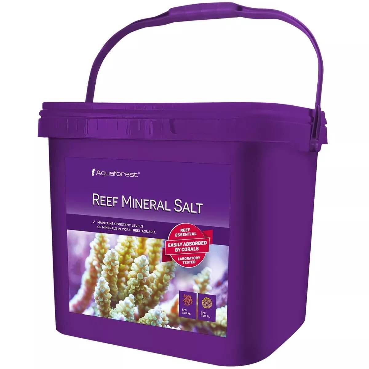 Aquaforest Reef Mineral Salt product container for healthy coral growth, designed for the Balling Method in reef aquariums.