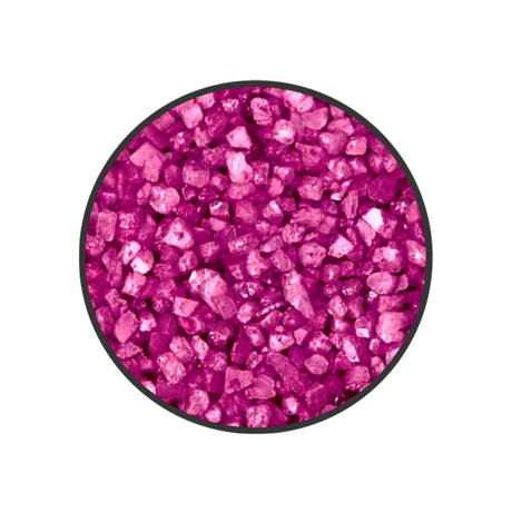 Vibrant pink aquarium colored gravel, non-toxic and safe for fish and plants, ideal for aquariums and fish bowls, 2.5mm grain size.