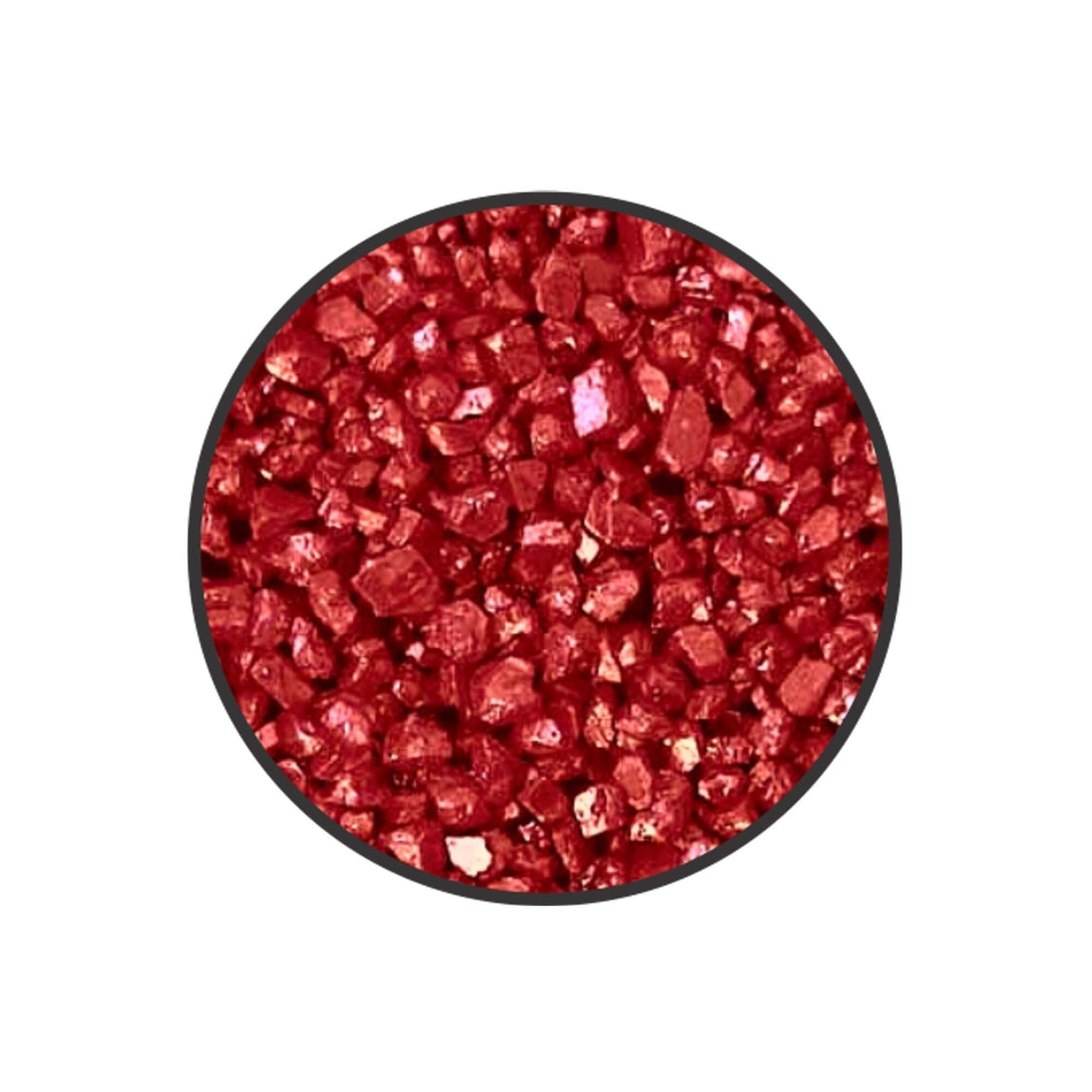 Vibrant red aquarium gravel, non-toxic and safe for fish, 2.5mm grain size, perfect for aquariums and fish bowls.
