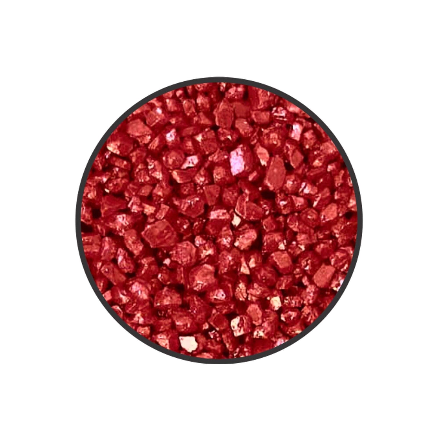 Vibrant red aquarium gravel, non-toxic and safe for fish, 2.5mm grain size, perfect for aquariums and fish bowls.